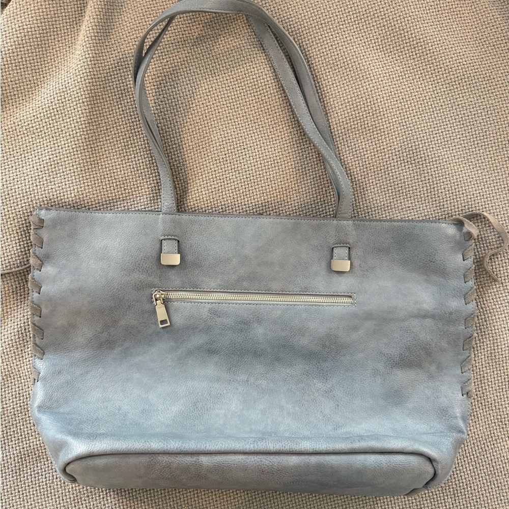 Moda Luxe Blue Tote Bag with Modern Design